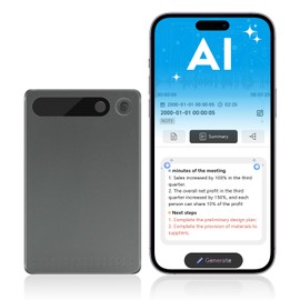 AI Voice Recorder with Real-Time Transcription, 58 Languages Support, Speaker Labels, Auto-Paragraph