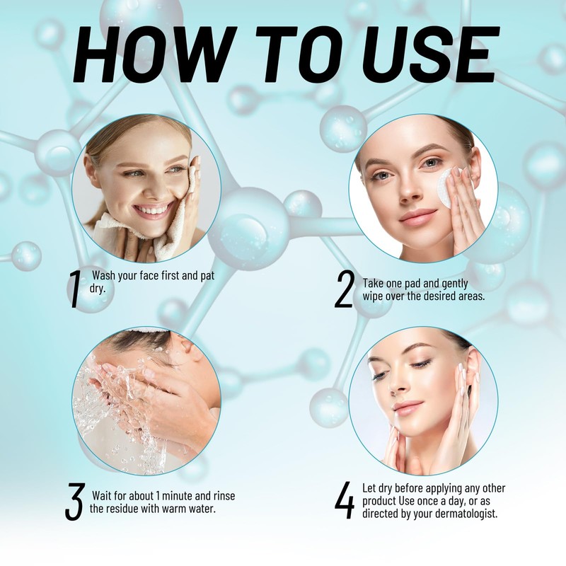 Glycolic Acid Pads 30%, Exfoliates Surface Skin and Reduces Fine