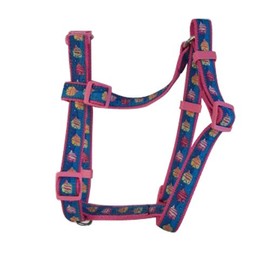 East Side Collection Nylon Seaside Ribbon Dog Harness, Fish, 20 to 28-Inch