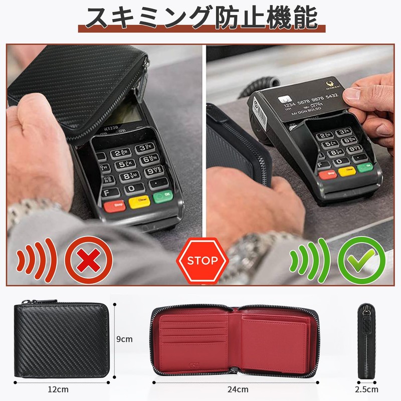 GSG Men's Wallet, 2-Fold, Compact Mini Wallet, Brand, Folding, Popular