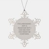Mechanic Humor Snowflake Ornament, Funny Quote Gift Idea for Mechanic,