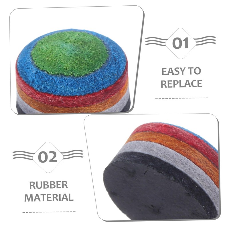 SUPVOX Pool Cue Tip Replacement Durable Rubber Tips for Snooker