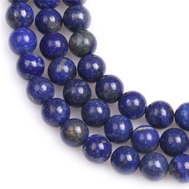 Joe Foreman Lapis Lazuli Beads for Jewelry Making Natural Gemstone Semi Precious 10mm Round 15"