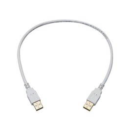 Monoprice 108609 1.5ft USB 2.0 A Male to A Male 28/24AWG Cable (Gold Plated) - White for Data Transfer Hard Drive Enclosures, Printers, Modems, Cameras and More!