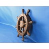 Hampton Nautical Rustic Wood Finish Ship Wheel, 12"