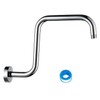 Brazo y Chapetón de Acero Inoxidable de 33cm para Regadera