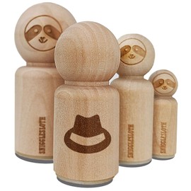 Fedora Hat Rubber Stamp for Stamping Crafting Planners - 1/2 Inch Mini