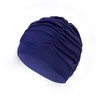 Women Pleated Swimming Cap Ladies Swimming Hat Long Hair Swim