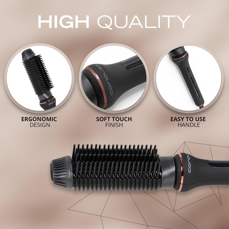 Corioliss Electric Hair Straightening Brush Hot Brush Antifrizz Temperature Control