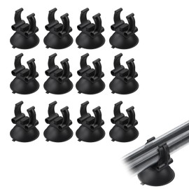 AONAYO Pack of 12 Suction Cups Aquarium Clips, Aquarium Suction Cups, Suction Cups, Aquarium, Aquarium Heater Suction Cups with 2.4 cm Clips for Aquariums, Fish Tank Ventilation Setup, Not for Airline