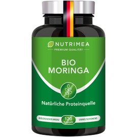 Moringa Oleifera Capsules | 100% Organic Without Additives | Energy Caps 4 Month Supply | Quality Product from Nutrimea® | Superfood Rich in Protein, Vitamin C, Amino Acids 100% Vegan