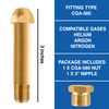 KOLIBROX CGA-580 Nut & 3" Nipple - Regulator Inlet Bottle