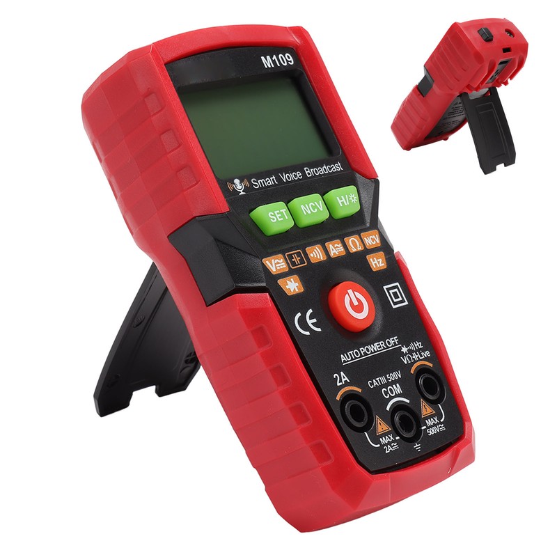 Digital Multimeter English Voice Broadcast Flashlight Backlit Screen Automatic Portable