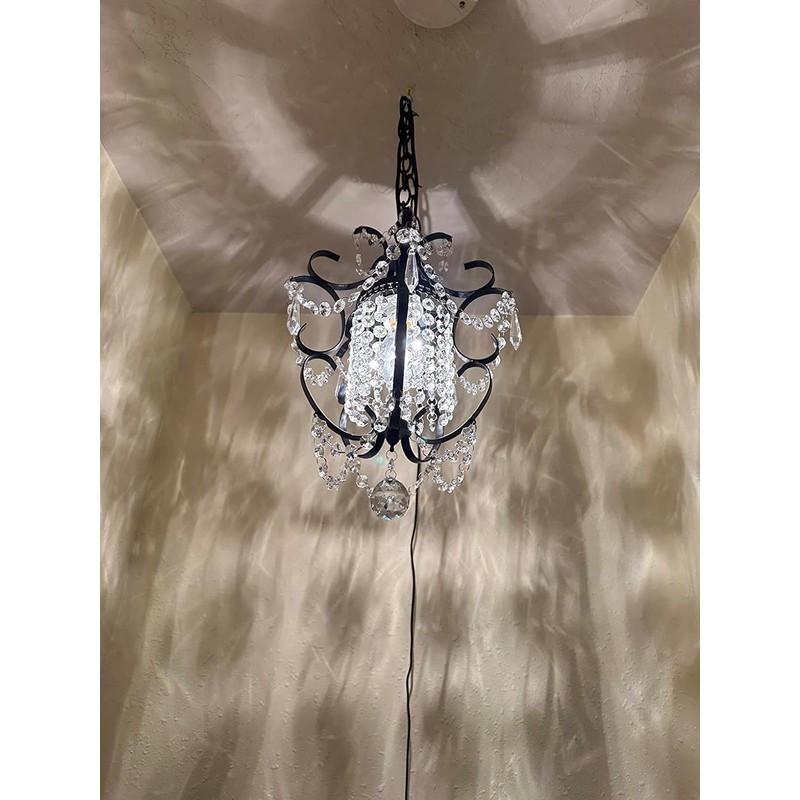 riomasee Plug in Chandelier Mini Bronze Chandeliers 1 Light Elegant