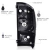 G-PLUS TRD PRO Tail Light Lamp Assembly w/Bulbs Compatible with