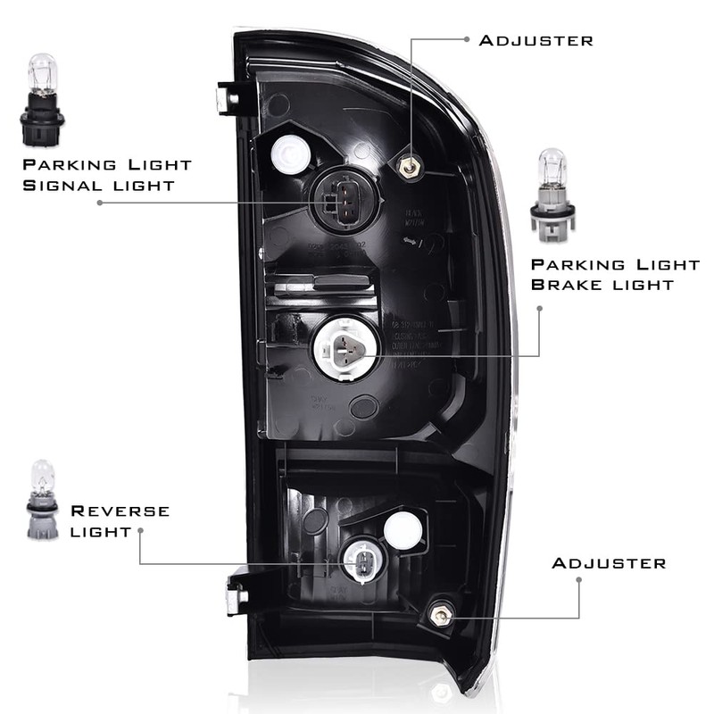 G-PLUS TRD PRO Tail Light Lamp Assembly w/Bulbs Compatible with