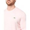 Lacoste Men's Long Sleeve Crew Neck Regular Fit Sweater, Flamingo,