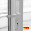 TSS White UPVC Door Handle Pair Set, 92mm PZ (Centres),