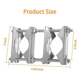 Ahvqevn 2pcs Double Antenna Mast Clamp V Joblock Bolt Mast with Mast Clamp, Patio Umbrella Holder Heavy Duty Pole-Pole