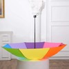 Tinsow 8 Rib Rainbow Umbrella Portable Tri-Folded Umbrella Collapsible, Compact