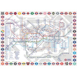 TfL London Tube Map | 500 Piece Gift Puzzle | London Underground Puzzle | Sustainable Jigsaw Puzzle for Kids & Adults | Premium 100% Recycled Board | Great Gift for Adults | Gibsons Games