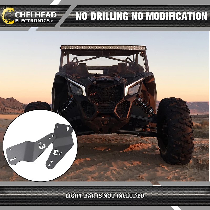 Chelhead X3 50 Inch Light Bar Roof Mounting Bracket, Adjustable