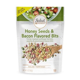 Salad Pizazz Honey Seeds & Bacon Flavored Bits Topper, 5oz (Pack of 12)