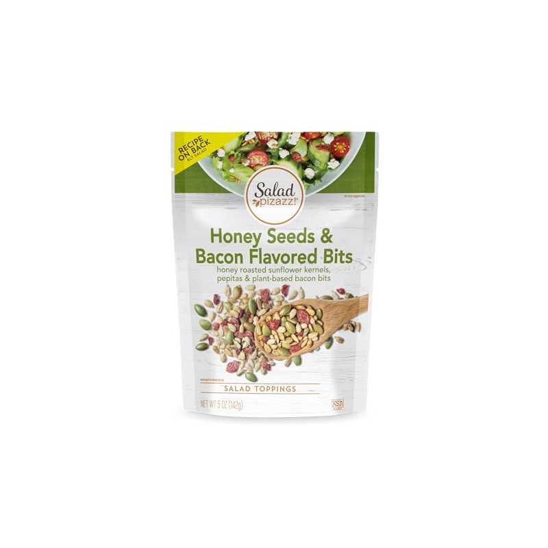 Salad Pizazz Honey Seeds & Bacon Flavored Bits Topper, 5oz