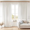 2 Pack Wood Curtain Rods for Windows 48 to 84
