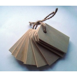 Wood Gift Tags/Blank Wooden Tags for Wine, Decor, Weddings (Pkg of 50)