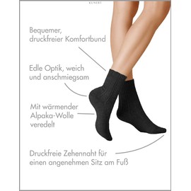KUNERT Damen Socken Bedsocks wärmend Black 0070 39-42