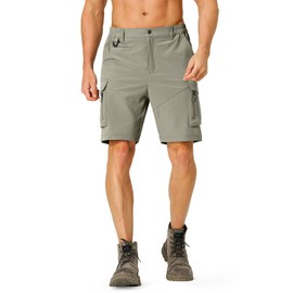 Men's Hiking Cargo Shorts Quick Dry Lightweight Travel Shorts with Multi Pockets for Fishing Camping Golf