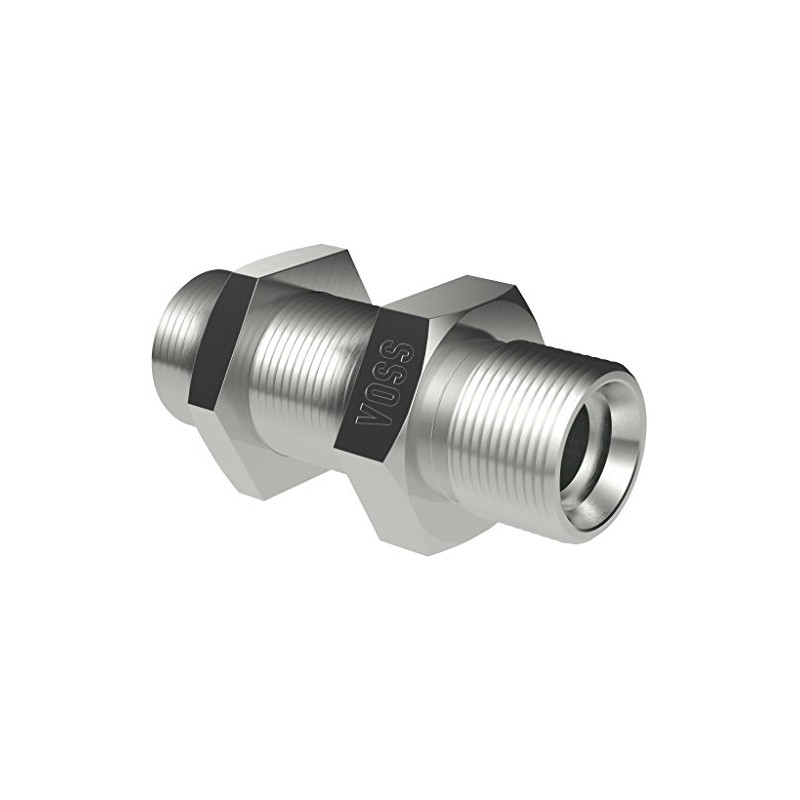 VOSS 137202066 Straight Bulkhead Fitting, SV 15-L (Pack of 2)