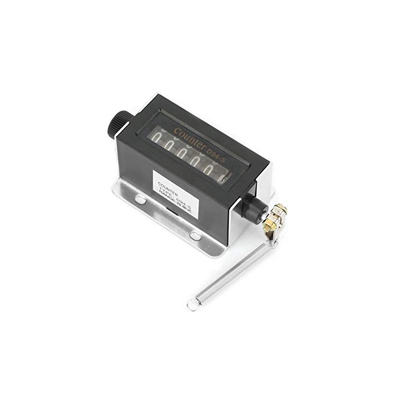 YWBL-WH D94-S Mechanical Counter 6-Digit Resettable Mechanical Draw Counter Counting
