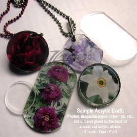 ZLazr.com 20 2-1/2"x1/8" Acrylic Cut LARGE Circle Disc Keychain hole Plexiglass USA MADE