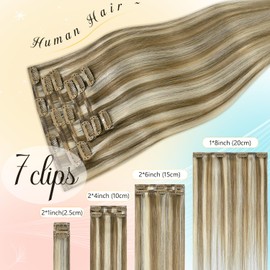 Newfeeling Black Clip in Hair Extensions Real Human Hair Soft Straight 22 Inch 75g Natural Human Hair for Women Hair Extensions Clip ins Black Remy Human Hair