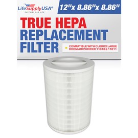 True HEPA Filter Replacement Compatible with Clorox Large Room Air Purifier 11010 & 11011 by LifeSupplyUSA