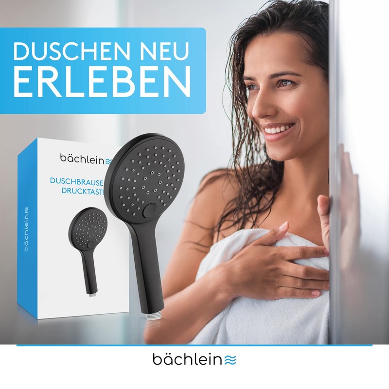 B?chlein B?chlein Universal Duschbrause - Brausekopf mit 3 Strahlarten, einfach