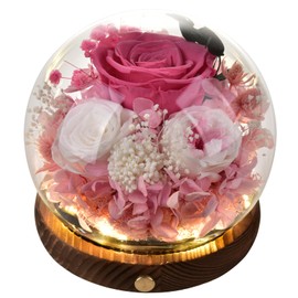 TAIKUU 久の物 Preserved Eternal Pink Real Rose Gift Box Long-Lasting Real Flowers for Women Mom Wife Girlfriend Grandma Mother's Day Anniversary Birthday