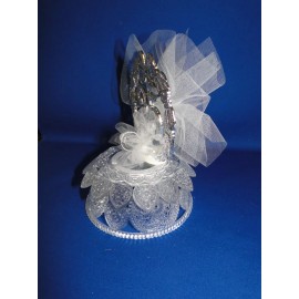 Wilton New Vintage WILTON 25TH Anniversary with Double Rings  Caketopper 102-1084