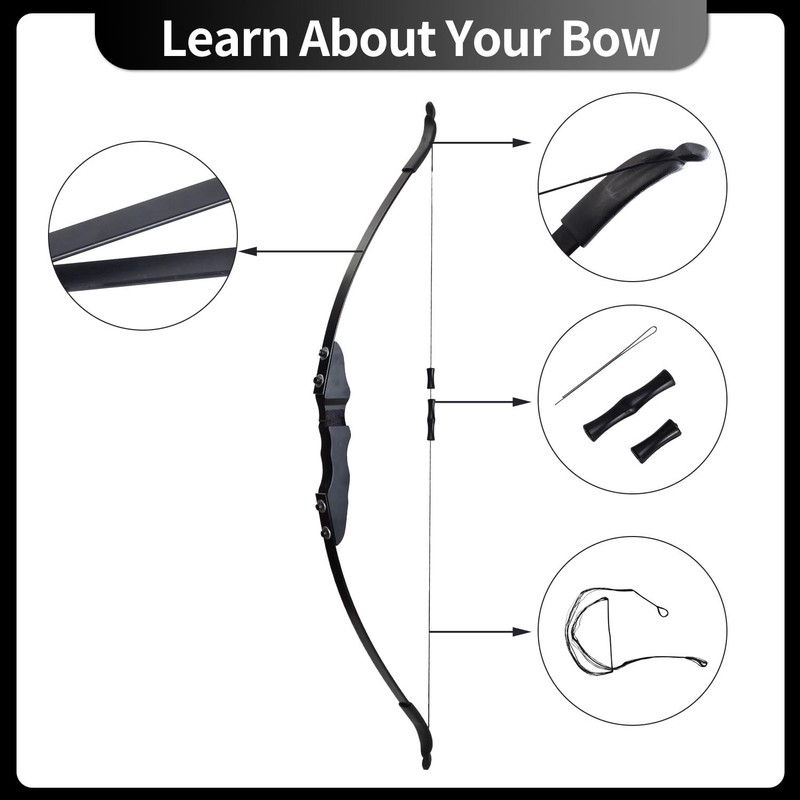 FENJANER Archery Takedown Recurve Bow and Arrow Set for Adults