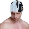 Dallonan Swimming Cap Funny Cow Adult Swim Cap Polyester