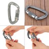 Aluminium Alloy 25KN Safety Rescue Carabiner D Buckle for Outdoor