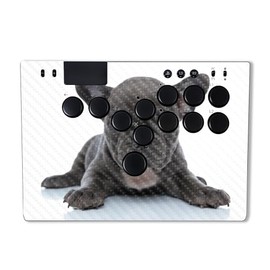 MightySkins Carbon Fiber Skin Compatible with Razer Kitsune - French Bulldog | Protective Durable Textured Carbon Fiber Finish | Easy to Apply | Made in The USA