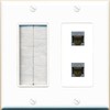 RiteAV 2 CAT6-SHIELDED with Brush Wall Plate [White]