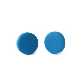 Stud Earrings for Women in Blue, Geometric Round Jewellery Gifts for Her, Christmas Gifts under £10 (15mm)