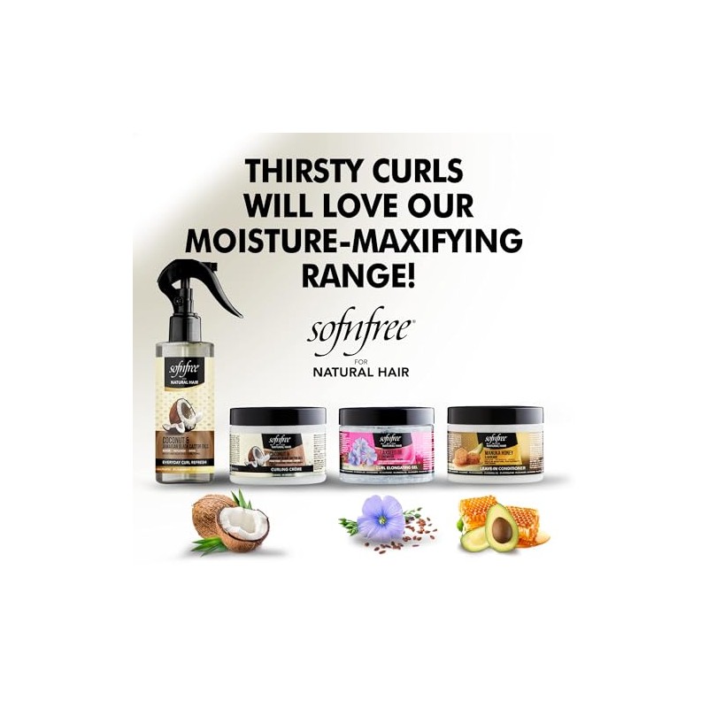 SOF N' FREE Curl Elongating Gel with Flaxseed Oil &