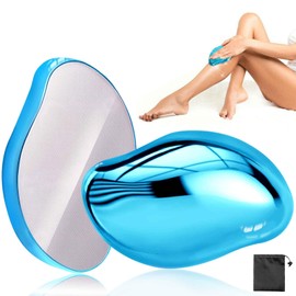 MUNSKT Hair Eraser, Crystal Hair Eraser Remover, Hair Removal Without Shaving, Shaving Stone Without Shaving, Hair Eraser for Women, Crystal Hair Remover, Legs Hair Remover for Legs, Blue