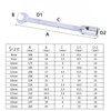 Vokenforu 18mm Socket Spanner, Ratchet Combination Wrench, Hardened Chrome Vanadium