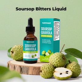 NutriNeat NutriNeat Soursop Bitters Liquid Drops (2 Fl oz), Organic Graviola Extract Supplement, Herbal Blend with Soursop for Wellness & Digestive Support
